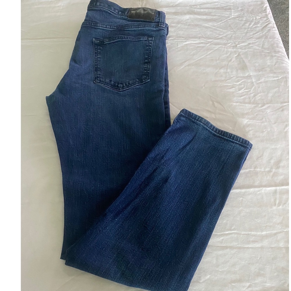Express Slim Skinny Mens Jeans 36x34 Dark Wash Blue Denim Pants
